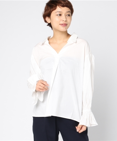 WEGO(ウィゴー)の「WEGO/キャンディスリーブシャツ(シャツ/ブラウス・レディース・ホワイト/ワイン/ブラック・LARGE/MEDIUM)」の9枚目の写真