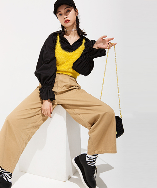 WEGO(ウィゴー)の「WEGO/キャンディスリーブシャツ(シャツ/ブラウス・レディース・ホワイト/ワイン/ブラック・LARGE/MEDIUM)」の16枚目の写真