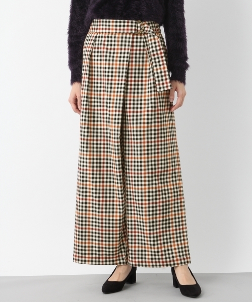 Lepsim レプシィム の チェックラップワイドパンツ その他パンツ Wear