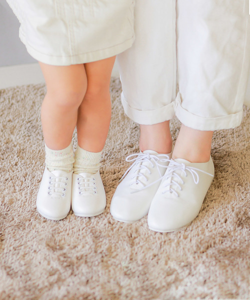 welleg（ウェレッグ）の「親子でおそろい！ゴムレースアップスニーカー（スニーカー・キッズ・チェック/ブラック系その他/ホワイト/ピンク/ライトグレー/ブラック・20cm/17cm/15cm/18cm/21.0cm/19cm/16cm）」の11枚目の写真