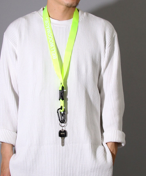 BELLWOODMADE（ベルウッドメイド）の「【 BELLWOODMADE / ベルウッドメイド 】 AWESOME / ネックストラップ（その他小物・メンズ・ブラック/レッド/ライム/オレンジ/ブラック系その他・FREE）」の4枚目の写真