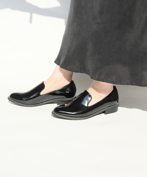 needles オペラシューズ　ローファー　ミュール　40 セール】ボールチェーンオペラシューズ/ローファー【RiiiKa/リーカ