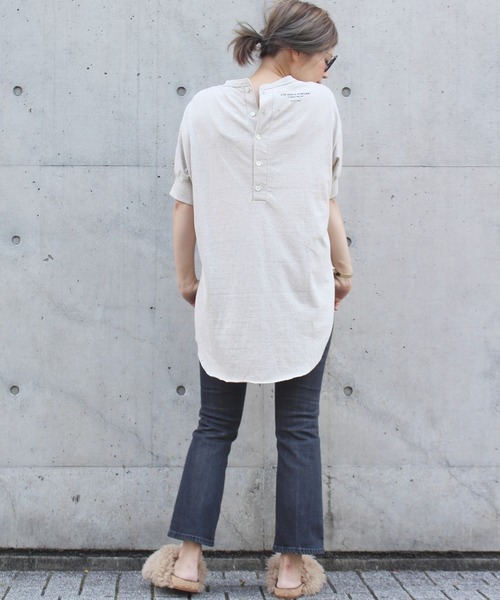 AMERICANA(アメリカーナ)の「*AMERICANA HENRY プルオーバー(Tシャツ/カットソー・レディース・ホワイト/ブラック/アイボリー・FREE)」の6枚目の写真