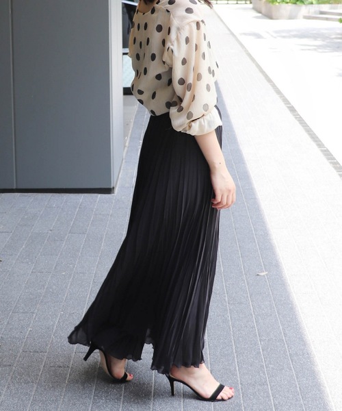 journal standard L'essage(ジャーナルスタンダードレサージュ)の「マットオーガンジーワッシャースカート◆(スカート・レディース・ブラック/ベージュ/パープル・FREE)」の8枚目の写真