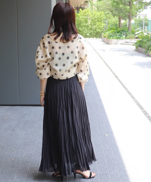 journal standard L'essage(ジャーナルスタンダードレサージュ)の「マットオーガンジーワッシャースカート◆(スカート・レディース・ブラック/ベージュ/パープル・FREE)」の9枚目の写真