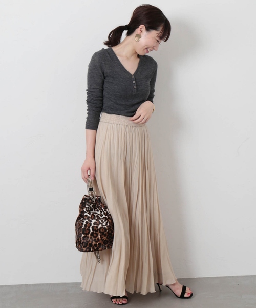 journal standard L'essage(ジャーナルスタンダードレサージュ)の「マットオーガンジーワッシャースカート◆(スカート・レディース・ブラック/ベージュ/パープル・FREE)」の12枚目の写真