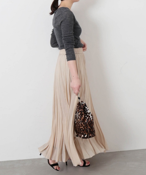 journal standard L'essage(ジャーナルスタンダードレサージュ)の「マットオーガンジーワッシャースカート◆(スカート・レディース・ブラック/ベージュ/パープル・FREE)」の15枚目の写真