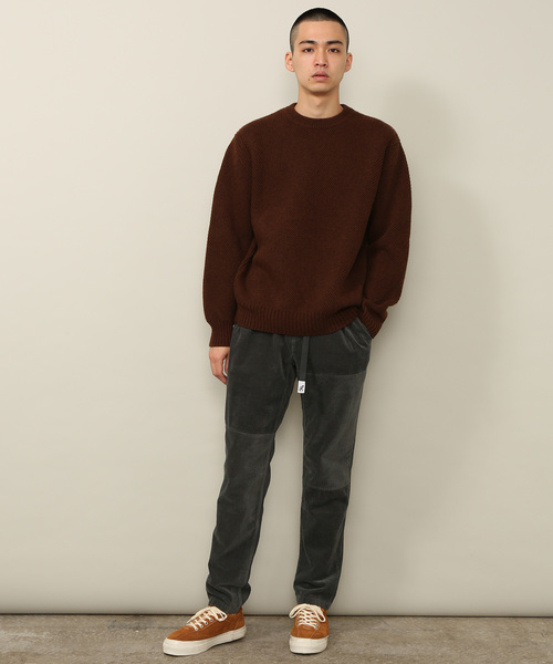 GRAMICCI 別注 CORDUROY CRAZY 1TUCK PANTS Lサイズ 黒 ADAM ET ROPE' コーデュロイパンツ クレイジーパターン Gramicci（グラミチ）の「GRAMICCI 別注CORDUROY CRAZY 1TUCK