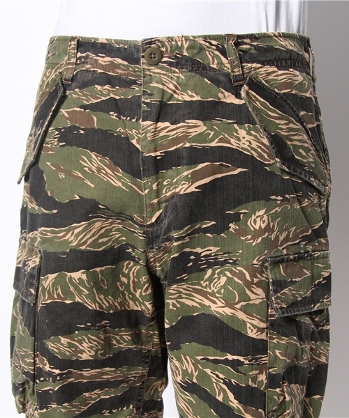 green label relaxing(グリーンレーベルリラクシング)の「SLUB TIGER/CAMO ショートパンツ(カーゴパンツ・メンズ・ベージュ/オリーブ・SMALL/MEDIUM/LARGE)」の5枚目の写真