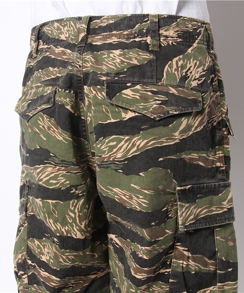 green label relaxing(グリーンレーベルリラクシング)の「SLUB TIGER/CAMO ショートパンツ(カーゴパンツ・メンズ・ベージュ/オリーブ・SMALL/MEDIUM/LARGE)」の6枚目の写真
