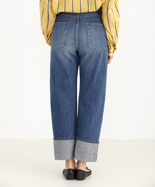 Munich（ミューニック）の「セルビッチデニムストレートパンツ（デニムパンツ・レディース・インディゴブルー・S/M/XS/XXS）」の3枚目の写真