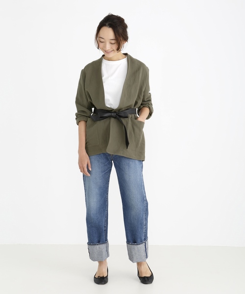 Munich（ミューニック）の「セルビッチデニムストレートパンツ（デニムパンツ・レディース・インディゴブルー・S/M/XS/XXS）」の11枚目の写真