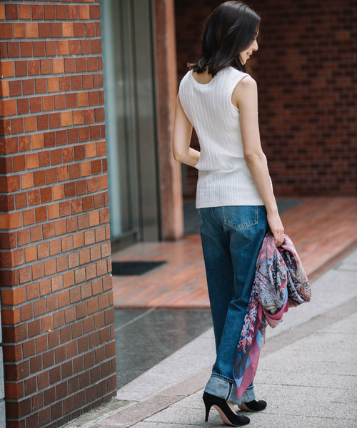 Munich（ミューニック）の「セルビッチデニムストレートパンツ（デニムパンツ・レディース・インディゴブルー・S/M/XS/XXS）」の13枚目の写真