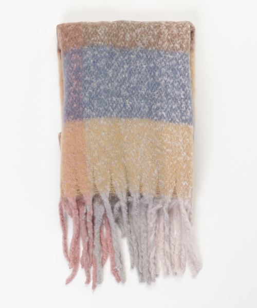 VIBGYOR Women（ヴィブジョー　ウィメン）の「【LUON】チェックストール（ストール/ショール・レディース・ブラック/ベージュ/ワイン/レッド/グリーン/イエロー/ラベンダー/イエロー系その他/レッド系その他/ベージュ系その他/ピンク・FREE）」の3枚目の写真