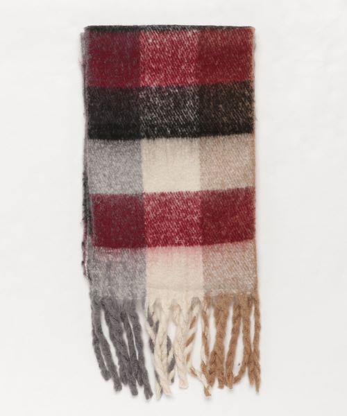 VIBGYOR Women（ヴィブジョー　ウィメン）の「【LUON】チェックストール（ストール/ショール・レディース・ブラック/ベージュ/ワイン/レッド/グリーン/イエロー/ラベンダー/イエロー系その他/レッド系その他/ベージュ系その他/ピンク・FREE）」の11枚目の写真