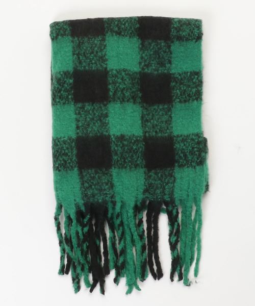 VIBGYOR Women（ヴィブジョー　ウィメン）の「【LUON】チェックストール（ストール/ショール・レディース・ブラック/ベージュ/ワイン/レッド/グリーン/イエロー/ラベンダー/イエロー系その他/レッド系その他/ベージュ系その他/ピンク・FREE）」の4枚目の写真