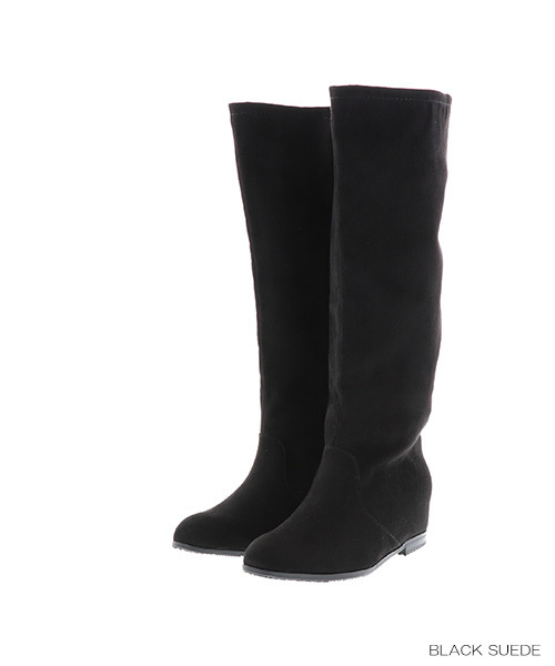 RANDA（ランダ）の「ストレスフリー/ロングレインブーツ（ブーツ・レディース・ダークブラウン/グレー/ブラック系その他/ブラック系その他2・LL/S/M/L）」の2枚目の写真