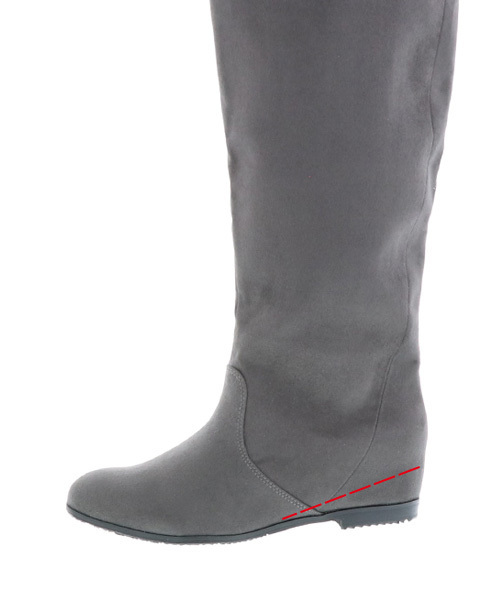 RANDA（ランダ）の「ストレスフリー/ロングレインブーツ（ブーツ・レディース・ダークブラウン/グレー/ブラック系その他/ブラック系その他2・LL/S/M/L）」の11枚目の写真