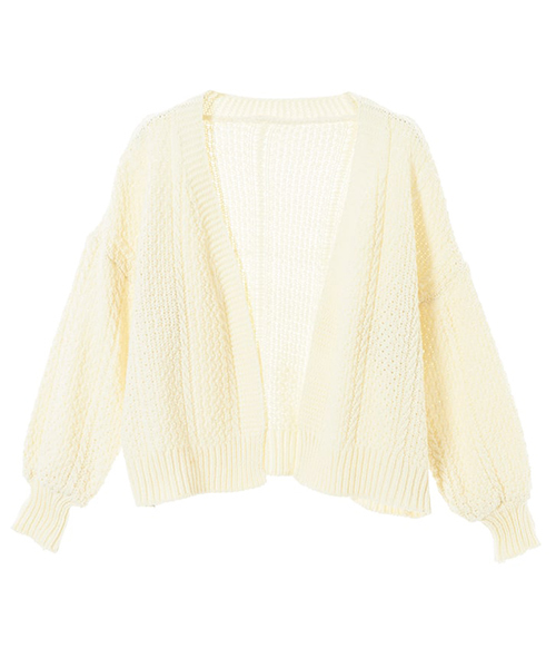 fifth（フィフス）の「ケーブルニットカーディガン（カーディガン/ボレロ・レディース・ブラック/ホワイト/モカ・MEDIUM）」の14枚目の写真