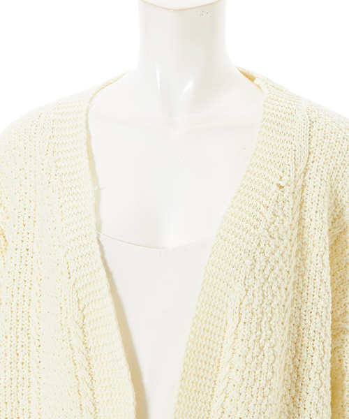 fifth（フィフス）の「ケーブルニットカーディガン（カーディガン/ボレロ・レディース・ブラック/ホワイト/モカ・MEDIUM）」の10枚目の写真