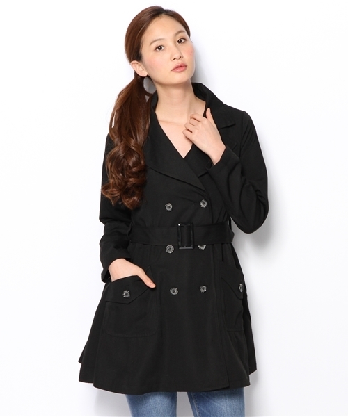 one after another NICE CLAUP（ワンアフターアナザーナイスクラップ）の「【ナイスクラップ】秋のでか衿ﾄﾚﾝﾁ（トレンチコート・レディース・ベージュ/ピンクベージュ/ブラック・FREE）」の14枚目の写真