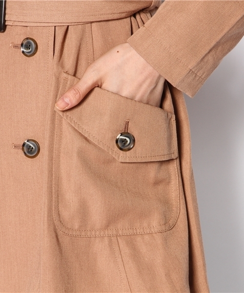 one after another NICE CLAUP（ワンアフターアナザーナイスクラップ）の「【ナイスクラップ】秋のでか衿ﾄﾚﾝﾁ（トレンチコート・レディース・ベージュ/ピンクベージュ/ブラック・FREE）」の15枚目の写真