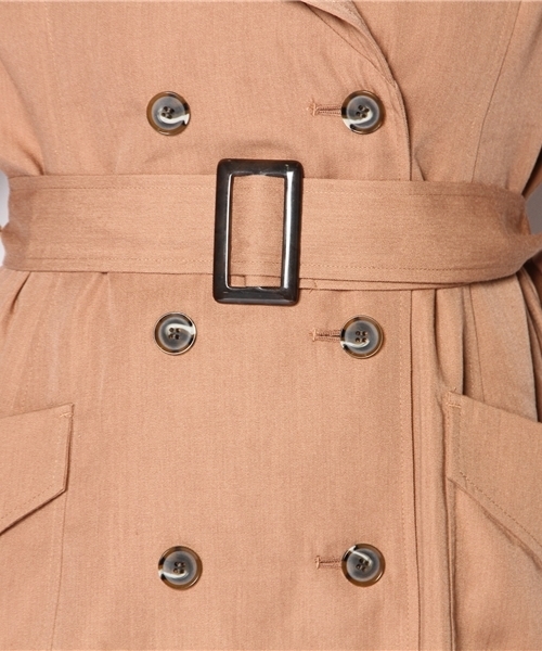 one after another NICE CLAUP（ワンアフターアナザーナイスクラップ）の「【ナイスクラップ】秋のでか衿ﾄﾚﾝﾁ（トレンチコート・レディース・ベージュ/ピンクベージュ/ブラック・FREE）」の11枚目の写真