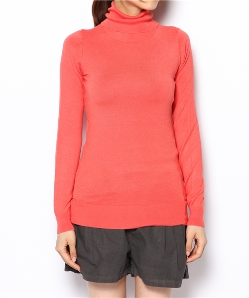 KBF(ケイビーエフ)の「KBF タートルネックニット(ニット/セーター・レディース・レッド/ブラック/ブルー/トップグレー/ライトベージュ・ONE)」の15枚目の写真