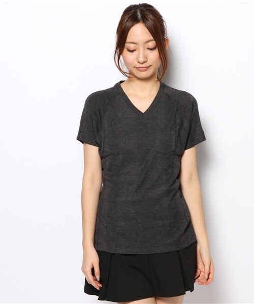 coen(コーエン)の「【1M】コンフォートリブVネック(Tシャツ/カットソー・レディース・ホワイト/ブラック/グレー/ベージュ/レッド/ライトブルー・XX-SMALL/X-SMALL)」の7枚目の写真