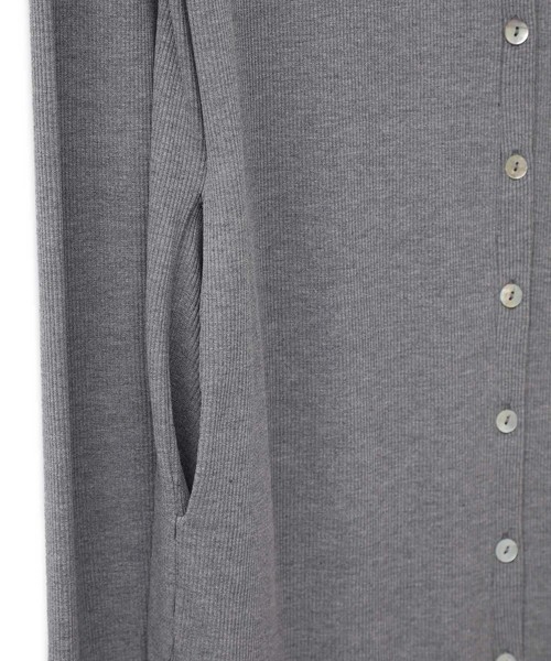 AKTE（アクテ）の「【AKTE】《STUDIOUS別注》ライトロングリブカーディガン 119107060（カーディガン/ボレロ・レディース・ライトグレー/ピンクベージュ/ブラウン/オレンジ・FREE）」の9枚目の写真