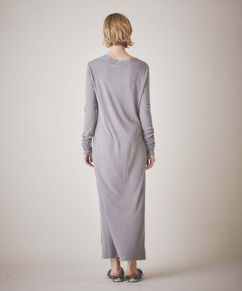 AKTE（アクテ）の「【AKTE】《STUDIOUS別注》ライトロングリブカーディガン 119107060（カーディガン/ボレロ・レディース・ライトグレー/ピンクベージュ/ブラウン/オレンジ・FREE）」の5枚目の写真