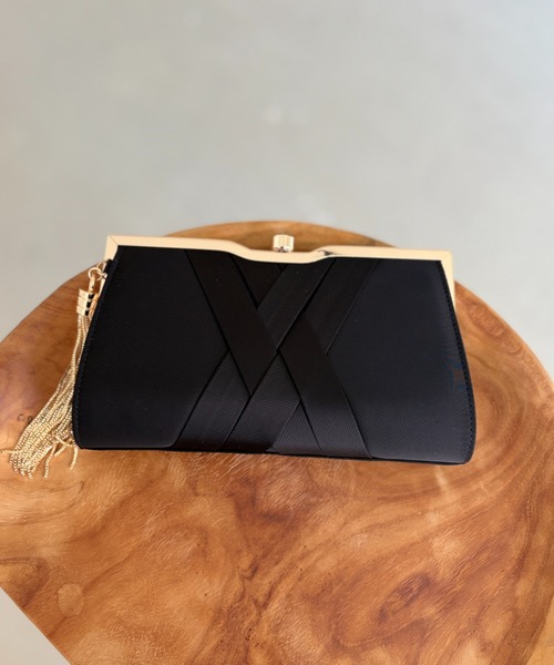 Dorry Doll（ドリードール）の「クロスマークコンパクトクラッチバック タッセル付き（クラッチバッグ・レディース・ブラック/ベージュ/モカ・FREE）」の10枚目の写真