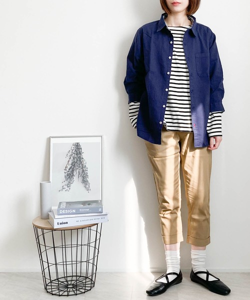 綿麻ストレッチシャツ（シャツ/ブラウス）｜Anytime Songs（エニータイムソングス）