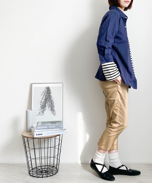 綿麻ストレッチシャツ（シャツ/ブラウス）｜Anytime Songs（エニータイムソングス）