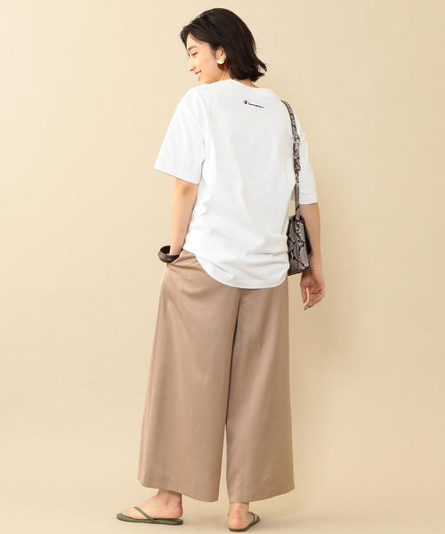 Champion（チャンピオン）の「【別注】＜Champion（チャンピオン）＞∴カラーロゴTシャツ（Tシャツ/カットソー・レディース・ネイビー/ピンク/ターコイズブルー/オフホワイト・LARGE/MEDIUM）」の15枚目の写真