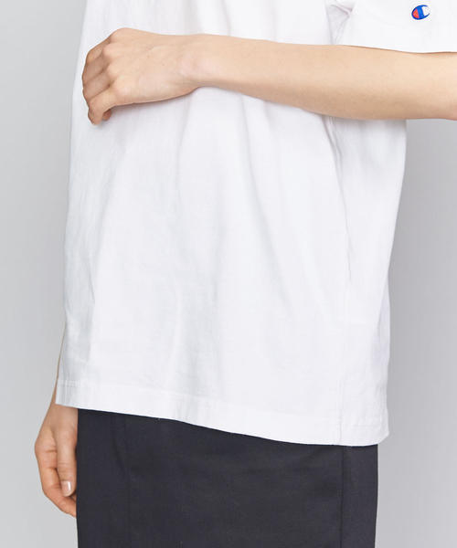 Champion（チャンピオン）の「【別注】＜Champion（チャンピオン）＞∴カラーロゴTシャツ（Tシャツ/カットソー・レディース・ネイビー/ピンク/ターコイズブルー/オフホワイト・LARGE/MEDIUM）」の13枚目の写真