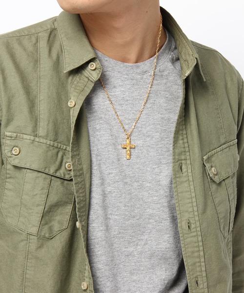 Subciety(サブサエティ)の「METAL NECKLACE -JESUS-(ネックレス・メンズ・アンティークゴールド/ゴールド/ブラック/シルバー/アンティークシルバー・FREE)」の7枚目の写真