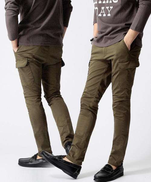 BEAMS（ビームス）の「○BEAMS / スキニー 6ポケットパンツ（カーゴパンツ・メンズ・オリーブ/ネイビー・LARGE/MEDIUM/SMALL）」の2枚目の写真