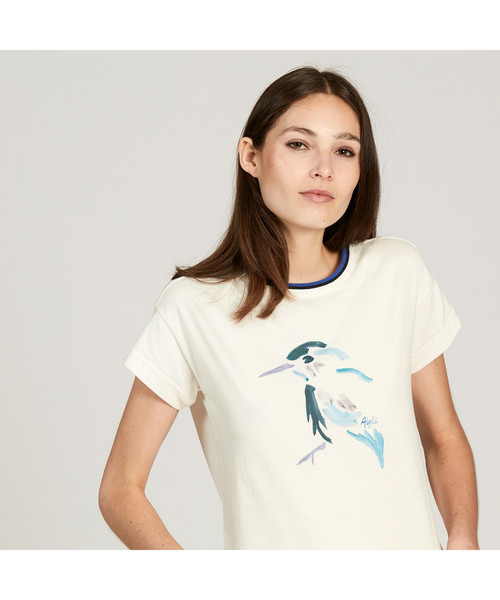 AIGLE（エーグル）の「ガウイ（Tシャツ/カットソー・レディース・ライトブルー/ホワイト・LARGE/MEDIUM/SMALL）」の5枚目の写真