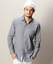 BEAUTY&YOUTH UNITED ARROWS | BY Dｒess グレー/スケール チェック ワイドカラーシャツ(シャツ/ブラウス)