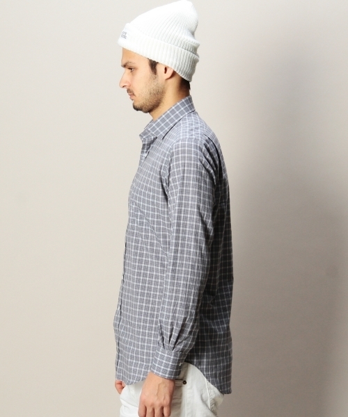 BEAUTY&YOUTH UNITED ARROWS（ビューティーアンドユースユナイテッドアローズ）の「BY Dｒess グレー/スケール チェック ワイドカラーシャツ（シャツ/ブラウス・メンズ・グレー・39cm/40cm/38cm/37cm）」の5枚目の写真