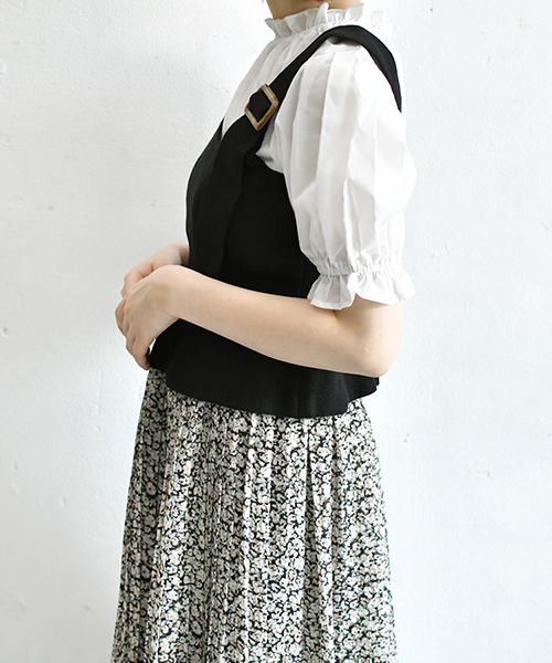 PairPair（ペアペア）の「ニットビスチェ×ブラウスセット（シャツ/ブラウス・レディース・ブラック/ベージュ/サックスブルー・FREE）」の21枚目の写真