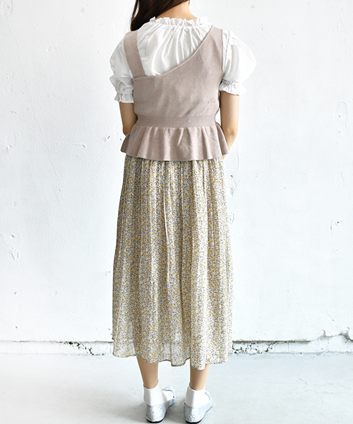 PairPair（ペアペア）の「ニットビスチェ×ブラウスセット（シャツ/ブラウス・レディース・ブラック/ベージュ/サックスブルー・FREE）」の18枚目の写真