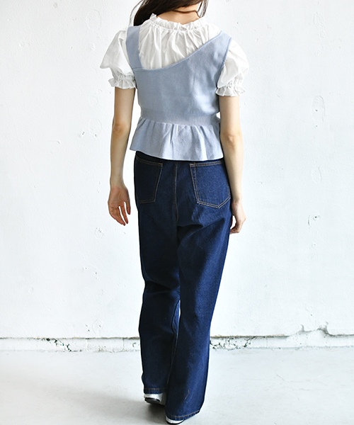 PairPair（ペアペア）の「ニットビスチェ×ブラウスセット（シャツ/ブラウス・レディース・ブラック/ベージュ/サックスブルー・FREE）」の19枚目の写真