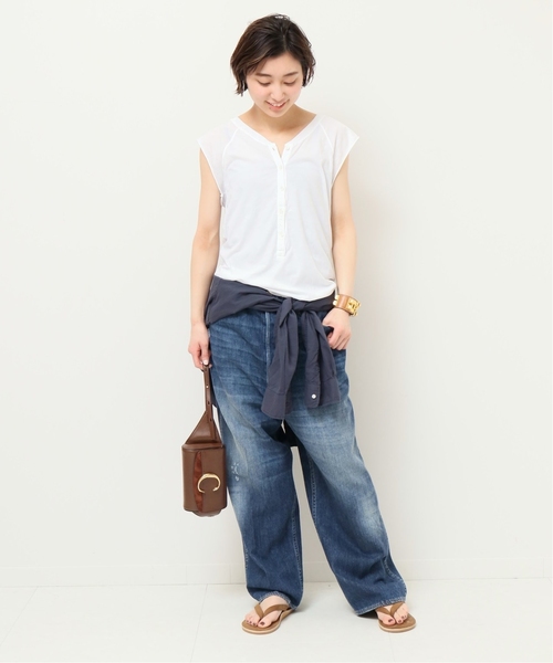 Deuxieme Classe(ドゥーズィエムクラス)の「N/S ヘンリー(Tシャツ/カットソー・レディース・ホワイト/チャコールグレー/ブラウン・FREE)」の22枚目の写真