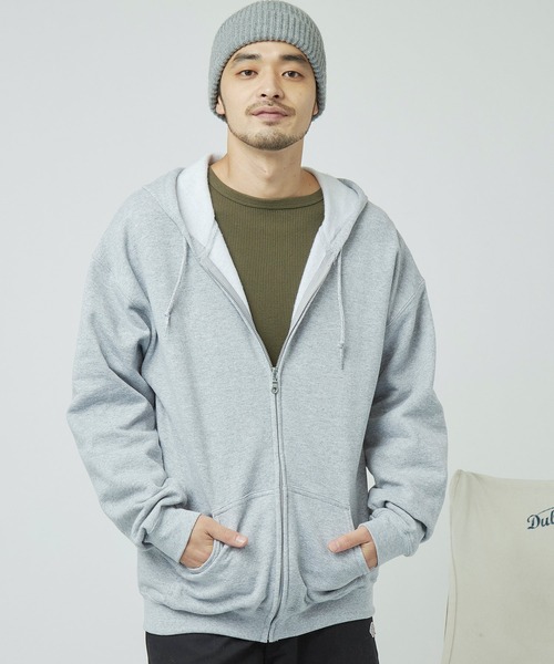 GILDAN(ギルダン)の「ギルダン USAオーバーサイズ ロングスリーブ フルジップ パーカー(パーカー・メンズ・ホワイト/ブラック/パープル/ネイビー/グレー/グリーン系その他/マルーン・M/L/XL)」の4枚目の写真