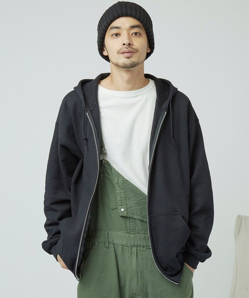 GILDAN(ギルダン)の「ギルダン USAオーバーサイズ ロングスリーブ フルジップ パーカー(パーカー・メンズ・ホワイト/ブラック/パープル/ネイビー/グレー/グリーン系その他/マルーン・M/L/XL)」の3枚目の写真