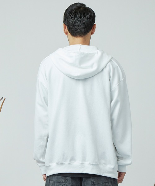 GILDAN(ギルダン)の「ギルダン USAオーバーサイズ ロングスリーブ フルジップ パーカー(パーカー・メンズ・ホワイト/ブラック/パープル/ネイビー/グレー/グリーン系その他/マルーン・M/L/XL)」の16枚目の写真
