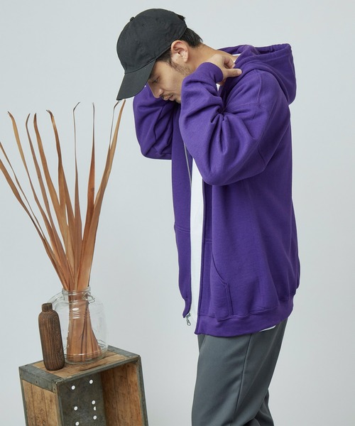 GILDAN(ギルダン)の「ギルダン USAオーバーサイズ ロングスリーブ フルジップ パーカー(パーカー・メンズ・ホワイト/ブラック/パープル/ネイビー/グレー/グリーン系その他/マルーン・M/L/XL)」の11枚目の写真