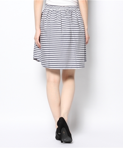 MYSELF ABAHOUSE（マイセルフアバハウス）の「ボーダーギャザースカート（スカート・レディース・ホワイト/ブルー/ネイビー・FREE）」の5枚目の写真